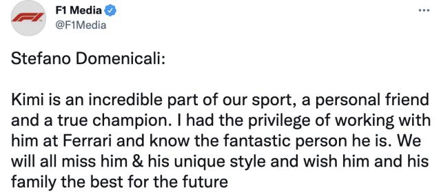 开云体育app-莱库宁宣布退役 F1主席、车队领队和队友送上祝福